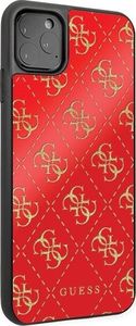 Guess Guess GUHCN654GGPRE iPhone 11 Pro Max czerwony/red hard case 4G Double Layer Glitter uniwersalny 5