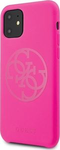 Guess Guess GUHCN61LS4GFU iPhone 11 fuksja/fuchsia hard case Silicone 4G Tone On Tone uniwersalny 2