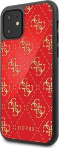 Guess Guess GUHCN614GGPRE iPhone 11 czerwony/red hard case 4G Double Layer Glitter uniwersalny 2
