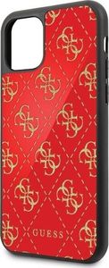 Guess Guess GUHCN614GGPRE iPhone 11 czerwony/red hard case 4G Double Layer Glitter uniwersalny 3