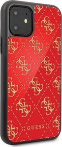 Guess Guess GUHCN614GGPRE iPhone 11 czerwony/red hard case 4G Double Layer Glitter uniwersalny 5