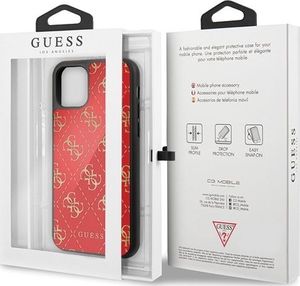 Guess Guess GUHCN614GGPRE iPhone 11 czerwony/red hard case 4G Double Layer Glitter uniwersalny 7