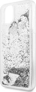 Guess Guess GUHCN65GLHFLSI iPhone 11 Pro Max srebrny/silver hard case Glitter Hearts uniwersalny 3