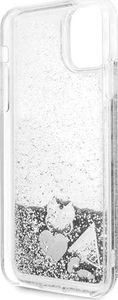 Guess Guess GUHCN65GLHFLSI iPhone 11 Pro Max srebrny/silver hard case Glitter Hearts uniwersalny 4