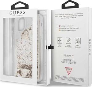 Guess Guess GUHCN65GLHFLGO iPhone 11 Pro Max gold/złoty hard case Glitter Hearts uniwersalny 7
