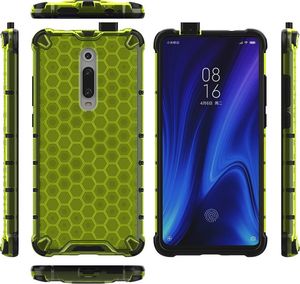 Hurtel Honeycomb etui pancerny pokrowiec z żelową ramką Xiaomi Mi 9T / Xiaomi Mi 9T Pro zielony uniwersalny 8
