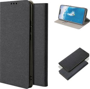 Hurtel Fabric Flip kabura etui pokrowiec z klapką Xiaomi Redmi Note 8 Pro czarny uniwersalny 2
