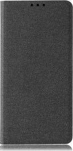 Hurtel Fabric Flip kabura etui pokrowiec z klapką Xiaomi Redmi Note 8 Pro czarny uniwersalny 3