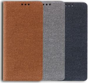 Hurtel Fabric Flip kabura etui pokrowiec z klapką Xiaomi Redmi Note 8 Pro czarny uniwersalny 5