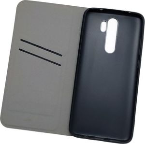 Hurtel Fabric Flip kabura etui pokrowiec z klapką Xiaomi Redmi Note 8 Pro czarny uniwersalny 6