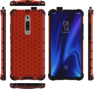 Hurtel Honeycomb etui pancerny pokrowiec z żelową ramką Xiaomi Mi 9T / Xiaomi Mi 9T Pro czerwony uniwersalny 8