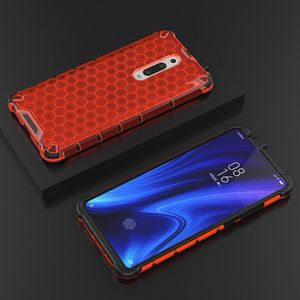 Hurtel Honeycomb etui pancerny pokrowiec z żelową ramką Xiaomi Mi 9T / Xiaomi Mi 9T Pro czerwony uniwersalny 9