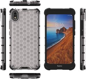 Hurtel Honeycomb etui pancerny pokrowiec z żelową ramką Xiaomi Redmi 7A czerwony uniwersalny 7