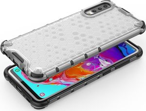 Hurtel Honeycomb etui pancerny pokrowiec z żelową ramką Samsung Galaxy A70 zielony uniwersalny 7