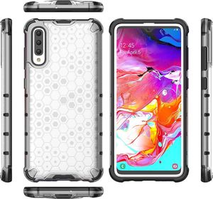 Hurtel Honeycomb etui pancerny pokrowiec z żelową ramką Samsung Galaxy A70 zielony uniwersalny 9
