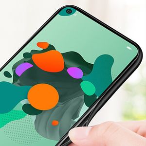 Hurtel Gradient Glass etui pokrowiec nakładka ze szkła hartowanego Huawei Mate 30 Lite / Huawei Nova 5i Pro czarno-niebieski uniwersalny 11
