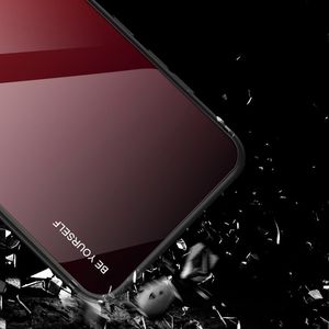 Hurtel Gradient Glass etui pokrowiec nakładka ze szkła hartowanego Huawei Mate 30 Lite / Huawei Nova 5i Pro czarno-niebieski uniwersalny 5