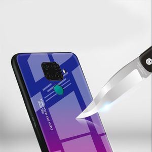 Hurtel Gradient Glass etui pokrowiec nakładka ze szkła hartowanego Huawei Mate 30 Lite / Huawei Nova 5i Pro czarno-niebieski uniwersalny 7