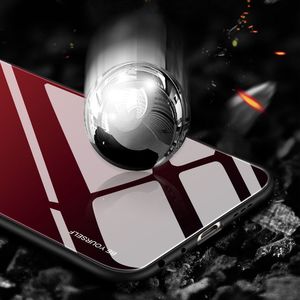 Hurtel Gradient Glass etui pokrowiec nakładka ze szkła hartowanego Huawei Mate 30 Lite / Huawei Nova 5i Pro czarno-niebieski uniwersalny 9