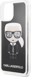 Karl Lagerfeld Karl Lagerfeld KLHCN58ICGBK iPhone 11 Pro czarny/black Iconic Glitter uniwersalny 3