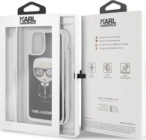 Karl Lagerfeld Karl Lagerfeld KLHCN58ICGBK iPhone 11 Pro czarny/black Iconic Glitter uniwersalny 7