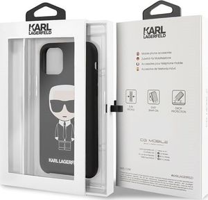 Karl Lagerfeld Karl Lagerfeld KLHCN58SLFKBK iPhone 11 Pro hardcase czarny/black Silicone Iconic uniwersalny 7