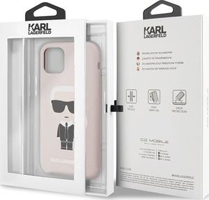 Karl Lagerfeld Karl Lagerfeld KLHCN58SLFKPI iPhone 11 Pro hardcase jasnoróżowy/light pink Silicone Iconic uniwersalny 7