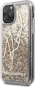 Karl Lagerfeld Karl Lagerfeld KLHCN58TRKSGO iPhone 11 Pro złoty/gold Glitter Signature uniwersalny 2