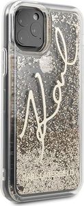 Karl Lagerfeld Karl Lagerfeld KLHCN58TRKSGO iPhone 11 Pro złoty/gold Glitter Signature uniwersalny 5