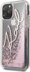 Karl Lagerfeld Karl Lagerfeld KLHCN65TRKSRG iPhone 11 Pro Max różowo-złoty/rose gold Glitter Signature uniwersalny 2