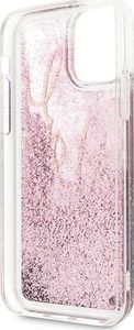 Karl Lagerfeld Karl Lagerfeld KLHCN65TRKSRG iPhone 11 Pro Max różowo-złoty/rose gold Glitter Signature uniwersalny 4