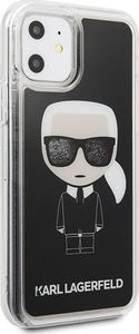 Karl Lagerfeld Karl Lagerfeld KLHCN61ICGBK iPhone 11 czarny/black Iconic Glitter uniwersalny 5
