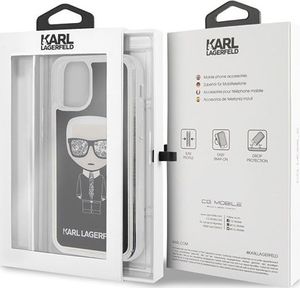 Karl Lagerfeld Karl Lagerfeld KLHCN61ICGBK iPhone 11 czarny/black Iconic Glitter uniwersalny 7