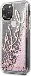 Karl Lagerfeld Karl Lagerfeld KLHCN58TRKSRG iPhone 11 Pro różowo-złoty/rose gold Glitter Signature uniwersalny 2