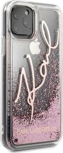 Karl Lagerfeld Karl Lagerfeld KLHCN58TRKSRG iPhone 11 Pro różowo-złoty/rose gold Glitter Signature uniwersalny 5