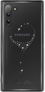 Kingxbar Kingxbar Wish Series etui ozdobione oryginalnymi Kryształami Swarovskiego Samsung Galaxy Note 10 srebrny uniwersalny 1