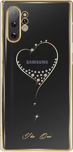 Kingxbar Kingxbar Wish Series etui ozdobione oryginalnymi Kryształami Swarovskiego Samsung Galaxy Note 10 Plus złoty uniwersalny 1