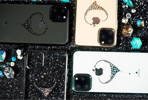 Kingxbar Kingxbar Wish Series etui ozdobione oryginalnymi Kryształami Swarovskiego iPhone 11 Pro Max czarny uniwersalny 14