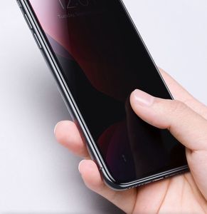 Baseus Baseus 2x szkło na cały ekran Full Screen 0.3mm 9H Privacy Anti-Spy iPhone 11 / iPhone XR + pozycjoner czarny (SGAPIPH61S-WC01) uniwersalny 12