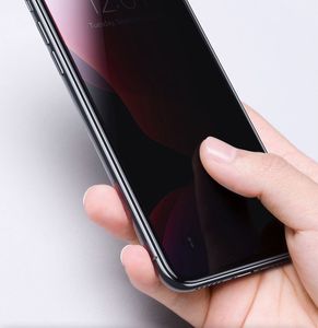 Baseus Baseus 2x szkło na cały ekran Full Screen 0.3mm 9H Privacy Anti-Spy iPhone 11 Pro Max / iPhone XS Max + pozycjoner czarny (SGAPIPH65S-WC01) uniwersalny 15