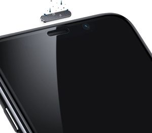 Baseus Baseus 2x szkło na cały ekran Full Screen 0.3mm 9H Privacy Anti-Spy iPhone 11 Pro Max / iPhone XS Max + pozycjoner czarny (SGAPIPH65S-WC01) uniwersalny 4