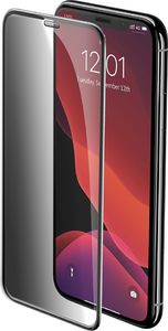 Baseus Baseus 2x szkło na cały ekran Full Screen 0.3mm 9H Privacy Anti-Spy iPhone 11 Pro Max / iPhone XS Max + pozycjoner czarny (SGAPIPH65S-WC01) uniwersalny 5