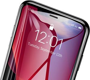 Baseus Baseus zestaw 2x szkło na cały ekran Full Screen z ramką 0.3mm 9H iPhone 11 Pro / iPhone XS / iPhone X + pozycjoner czarny (SGAPIPH58S-KC01) uniwersalny 4