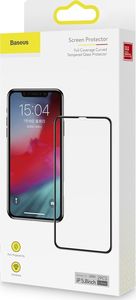 Baseus Baseus zestaw 2x szkło na cały ekran Full Screen z ramką 0.3mm 9H iPhone 11 Pro / iPhone XS / iPhone X + pozycjoner czarny (SGAPIPH58S-KC01) uniwersalny 7