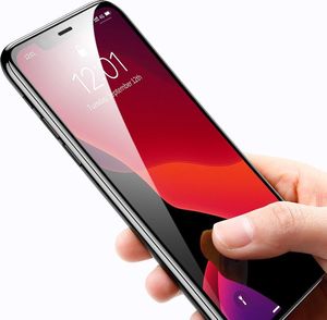 Baseus Baseus 2x szkło na cały ekran Full Screen z ramką 0.3mm 9H Anti-bluelight iPhone 11 Pro / iPhone XS / iPhone X + pozycjoner czarny (SGAPIPH58S-KD01) uniwersalny 15