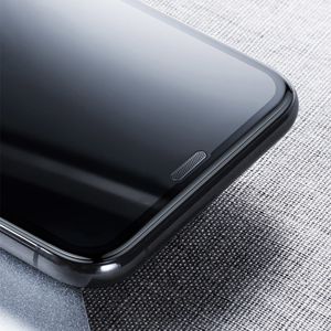 Baseus Baseus 2x szkło na cały ekran Full Screen 0.3mm 9H Privacy Anti-Spy iPhone 11 Pro / iPhone XS / iPhone X + pozycjoner czarny (SGAPIPH58S-WC01) uniwersalny 13