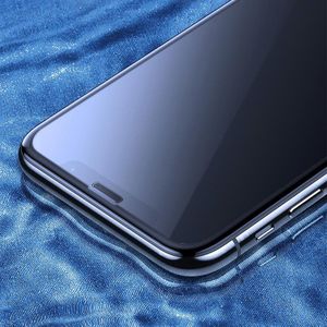 Baseus Baseus 2x szkło na cały ekran Full Screen 0.3mm 9H Privacy Anti-Spy iPhone 11 Pro / iPhone XS / iPhone X + pozycjoner czarny (SGAPIPH58S-WC01) uniwersalny 16