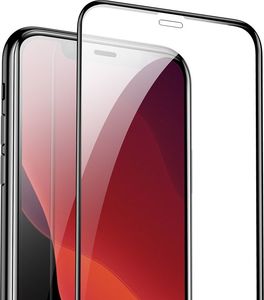 Baseus Baseus zestaw 2x szkło na cały ekran Full Screen z ramką 0.3mm 9H iPhone 11 Pro Max / iPhone XS Max + pozycjoner czarny (SGAPIPH65S-KC01) uniwersalny 3
