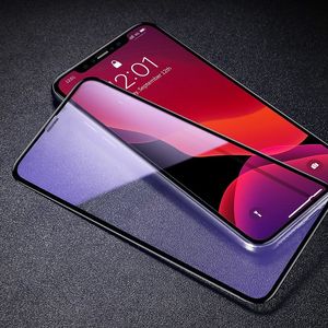 Baseus Baseus 2x szkło na cały ekran Full Screen z ramką 0.3mm 9H Anti-bluelight iPhone 11 Pro Max / iPhone XS Max + pozycjoner czarny (SGAPIPH65S-KD01) uniwersalny 14