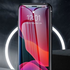 Baseus Baseus 2x szkło na cały ekran Full Screen z ramką 0.3mm 9H Anti-bluelight iPhone 11 Pro Max / iPhone XS Max + pozycjoner czarny (SGAPIPH65S-KD01) uniwersalny 7